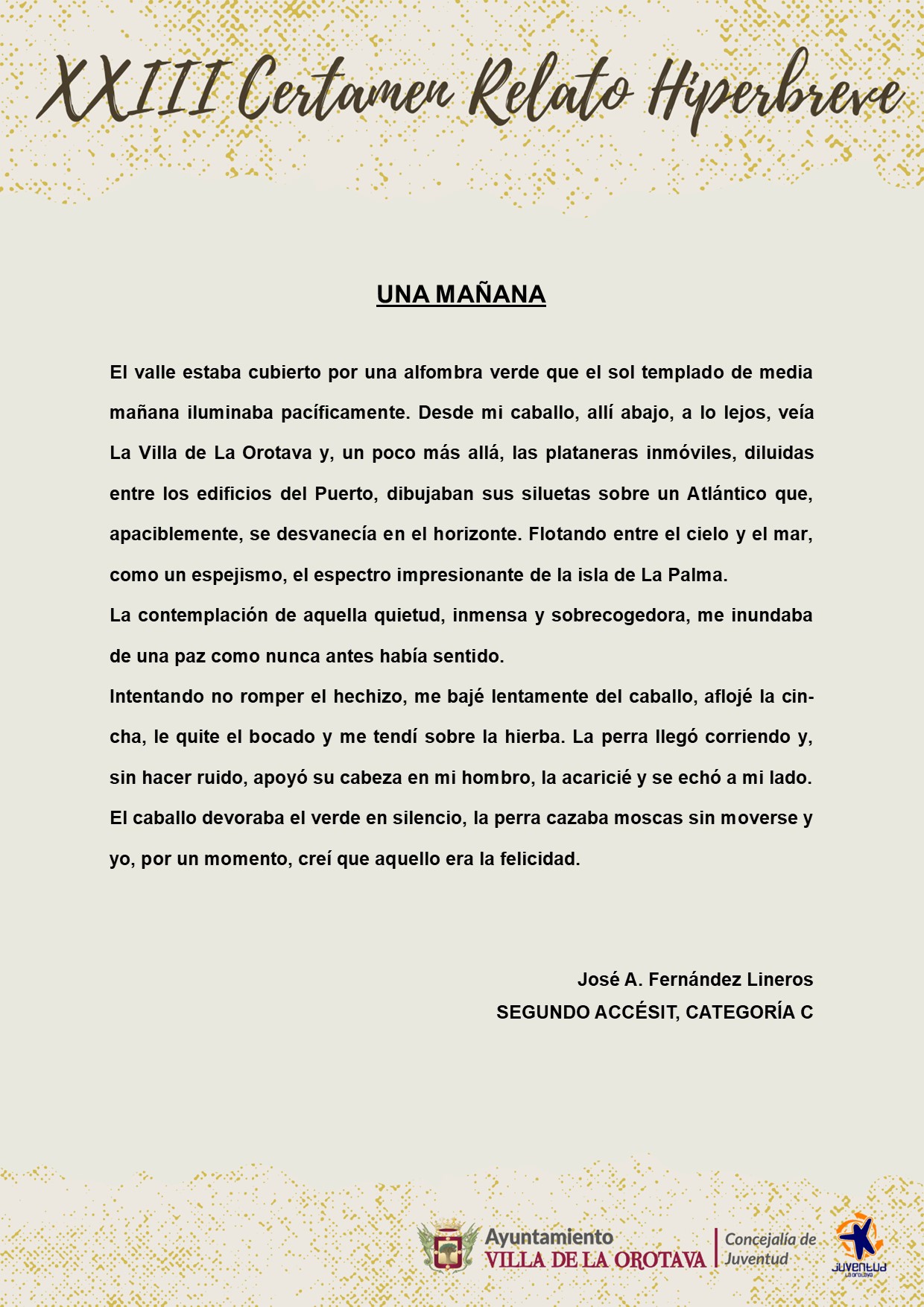 (12) Segundo accésit Categoria C - José A. Fernández Lineros (Una mañana)