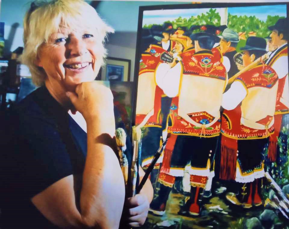 LA PINTORA SUECA, ENIE KARLSSON, DONA DOS DE SUS LIENZOS AL AYUNTAMIENTO DE LA OROTAVA LA PINTORA SUECA, ENIE KARLSSON, DONA DOS DE SUS LIENZOS AL AYUNTAMIENTO DE LA OROTAVA