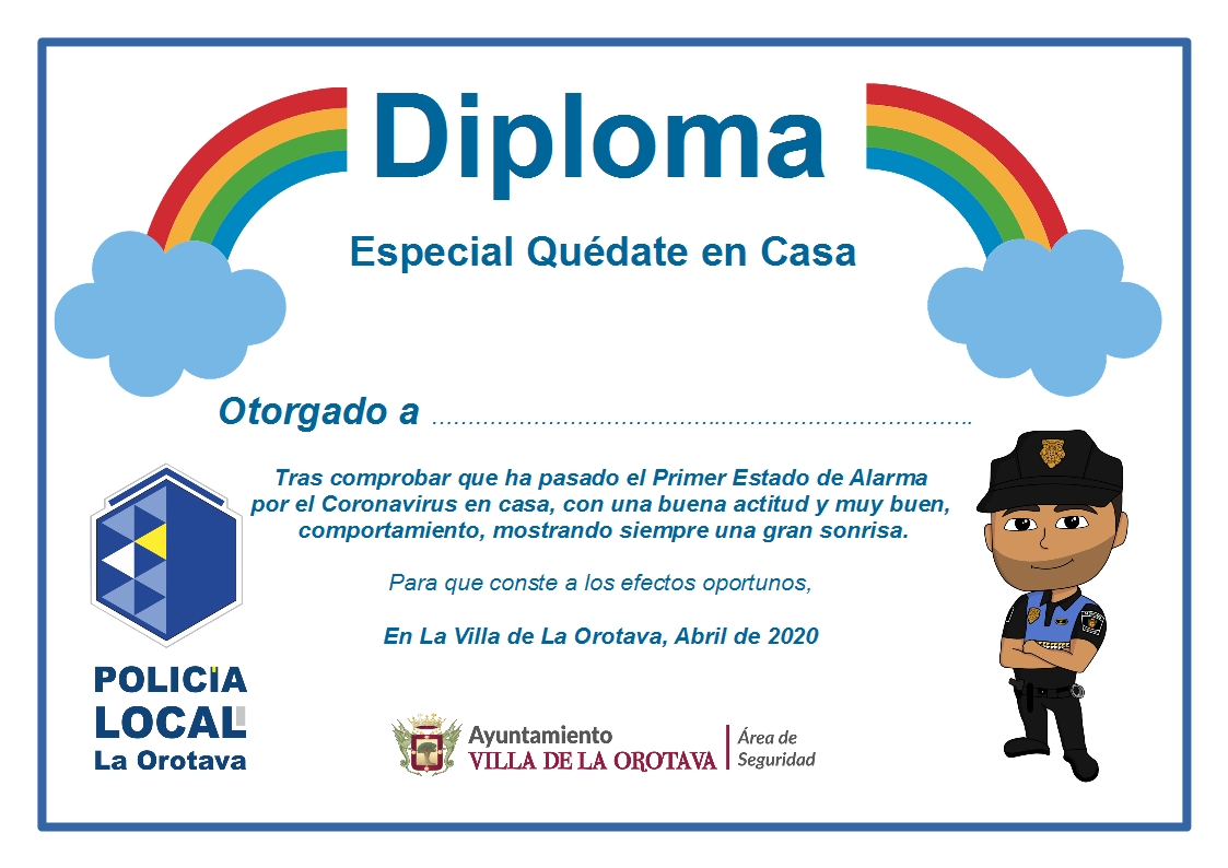 Los niños/as de La Orotava reciben un diploma por su buen comportamientol Los niños/as de La Orotava reciben un diploma por su buen comportamientol