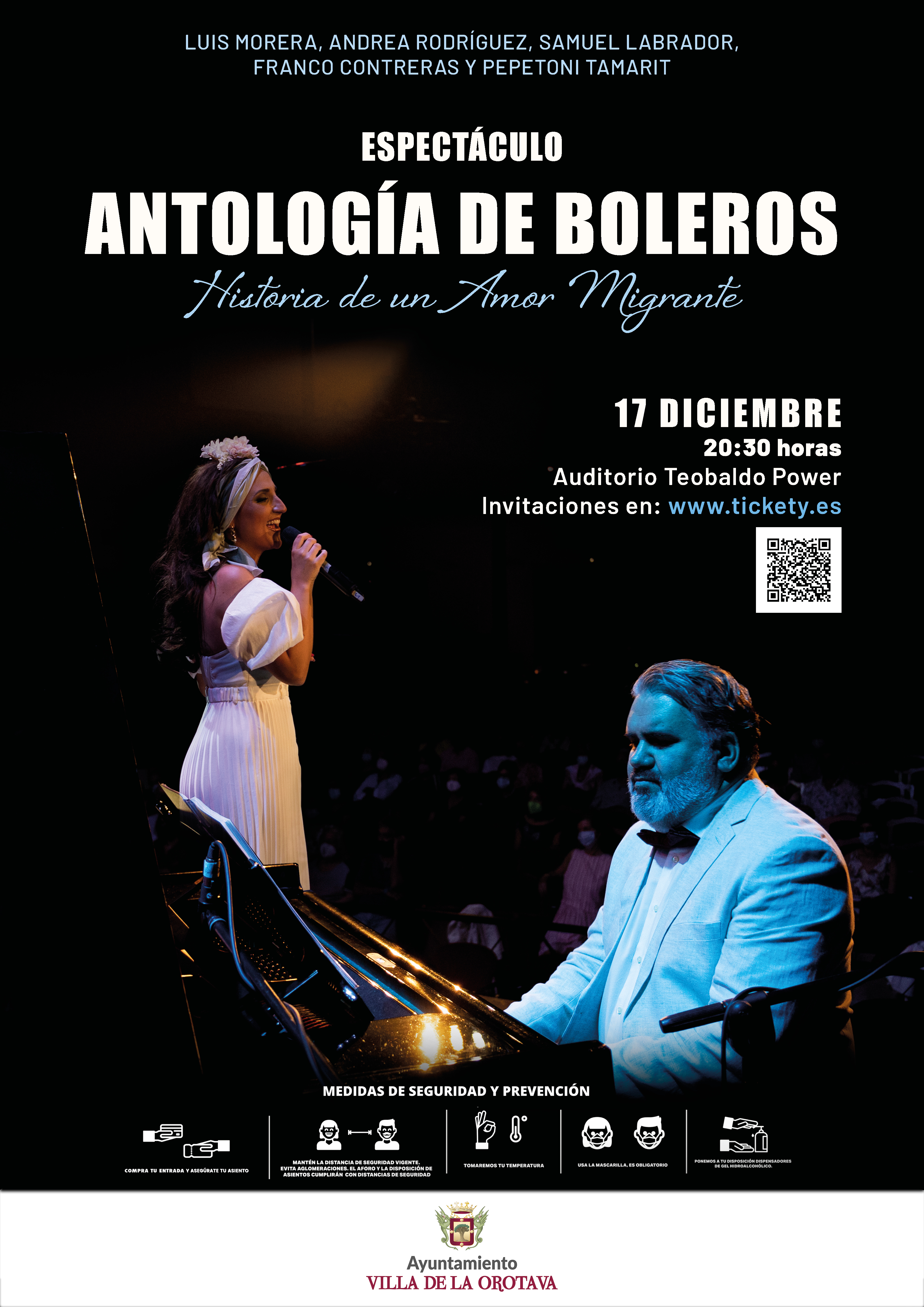 Se presenta por primera vez en Tenerife, en La Orotava, ‘Antología de Bolero, historia de un amor migrante’ El 17 de diciembre en el Auditorio Teobaldo Power, a partir de las 20:30 horas