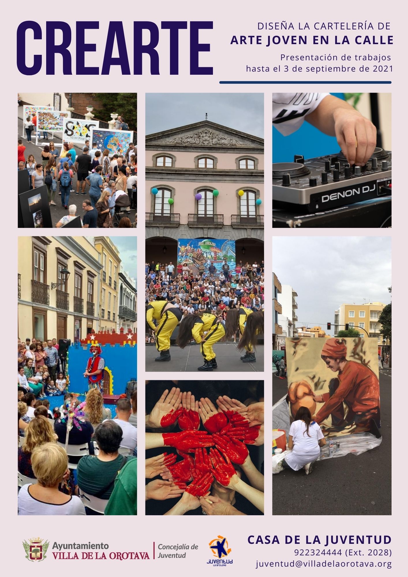 El Ayuntamiento convoca el concurso Crearte para elegir el cartel que anunciará la XXI edición de Arte Joven en la Calle El plazo de presentación de obras concluirá el próximo 3 de septiembre