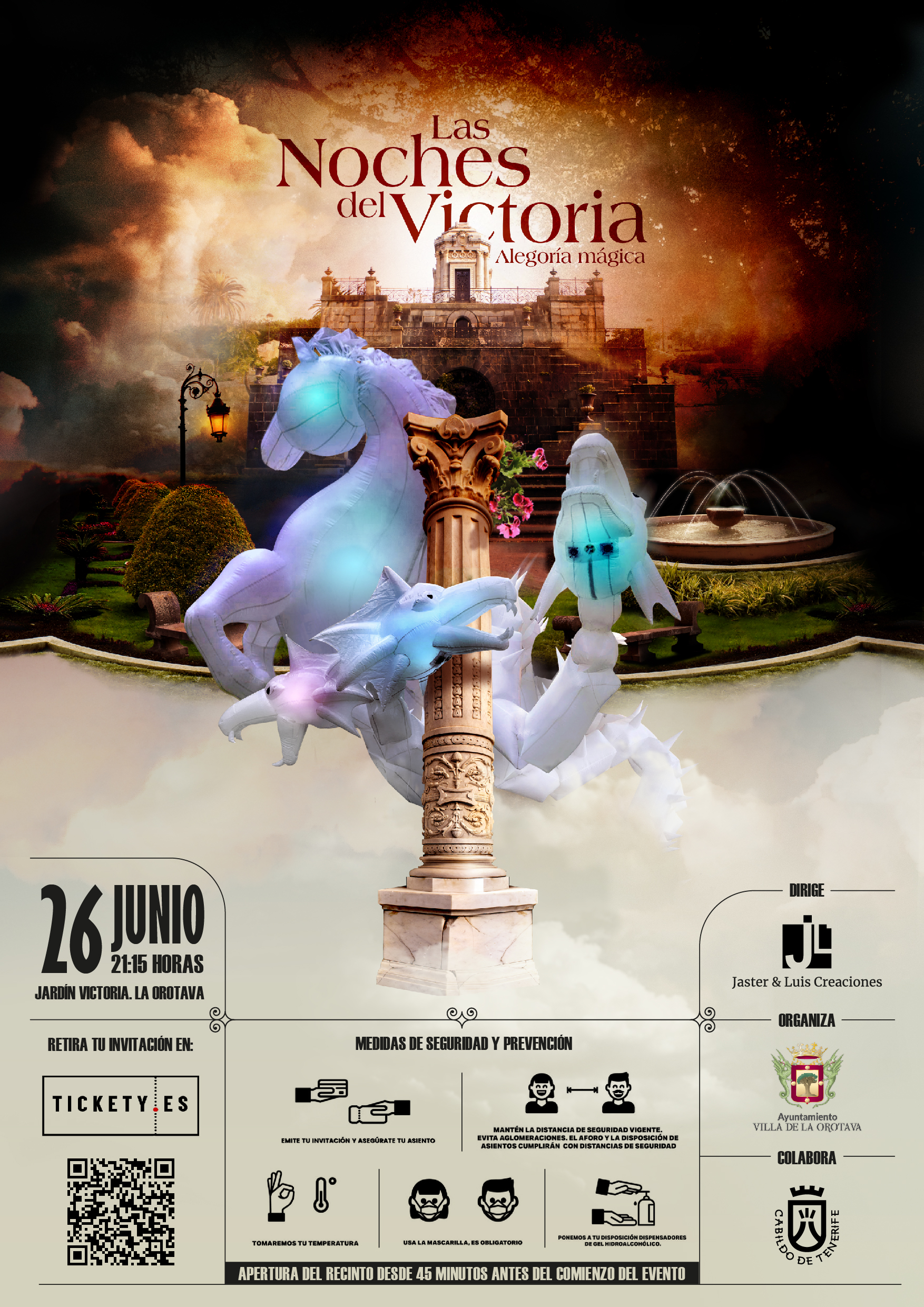 Los Jardines del Marquesado de la Quinta Roja acogerán ‘Las Noches del Victoria, Alegoría Mágica’ El espectáculo, de Jaster&Luis Creaciones, trasladará al público al Jardín de las Hespérides