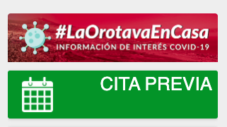 El Ayuntamiento de La Orotava recuerda que se requiere cita previa para la atención presencial Los vecinos y vecinas que necesiten contactar presencialmente con cualquiera de las áreas o servicios municipales deben solicitar la cita previa a través de la web municipal.